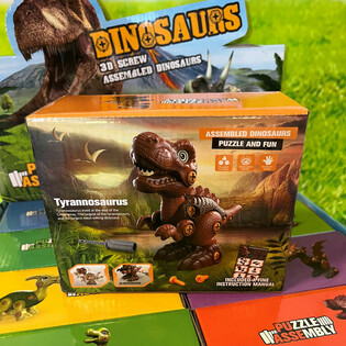 Kit Bangun Dinosaurus 3D dalam Kotak Hadiah - Display (8 pcs)