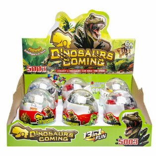 Mainan Balok Bricks - Set Konstruksi Dinosaurus dalam Kapsul (6 pcs)