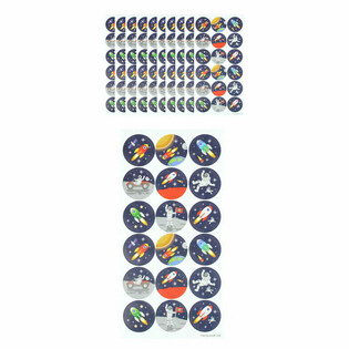 Stiker Edukasi Luar Angkasa - 18 Stiker per Lembar (Isi 10 Pcs)