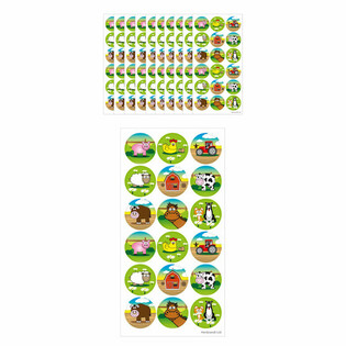 FUN STICKERS - STIKER HEWAN TERNAK - 18 STIKER PER LEMBAR (10 pcs)