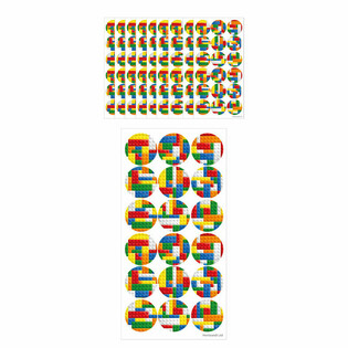 Fun Stickers - Balok Bangunan Brickz (10 lembar)