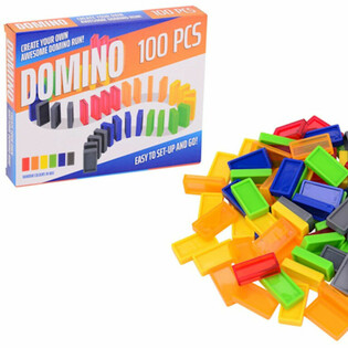Set Permainan Domino - 100 Keping dalam Kotak Hadiah