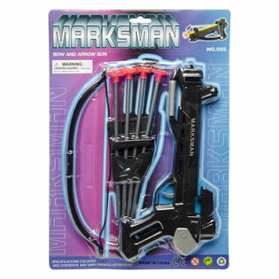 Mainan Busur Silang Combat dengan 4 Anak Panah Tempel (6 pcs)