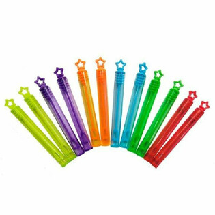 Tongkat Gelembung Sabun Bintang Warna-warni (12 Pcs)