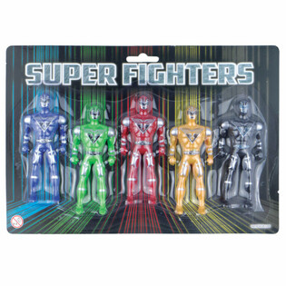 SUPER FIGHTERS - 5 Pcs Figur Aksi dalam Kartu (6 set)