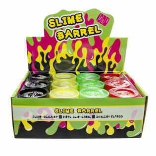 SLIME BERWARNA DALAM TONG DALAM DISPLAY (12 pcs)
