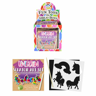 RAMAH LINGKUNGAN - Kertas Gores Ajaib Unicorn Dalam Display (108 pcs)