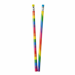 Pensil Pelangi dengan Penghapus (12 pcs) - Grosir
