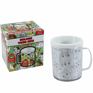 Hewan Ternak - Gelas Minum Mewarnai Sendiri (2 Pcs.)