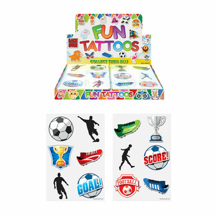 FUN TATTOOS - TEMA SEPAK BOLA DALAM DISPLAY (96 LEMBAR)