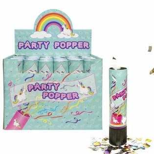 PENEMBAK KONFETI PESTA - UNICORN - DALAM DISPLAY (48 buah)
