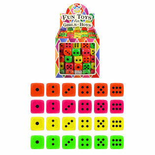 Dadu 2,5 cm dalam Display - Campuran Warna (125 buah)