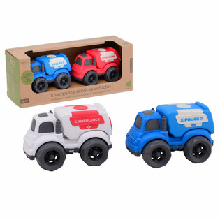 JOUECO - Set Mainan Mobil Layanan Darurat BIO - Usia 18 Bulan+ (1 pc)