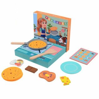 JOUECO - Set Mainan Pancake Kayu - Untuk anak usia 3 tahun ke atas (1 pc)