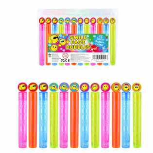 Stik Gelembung Sabun Smiley Warna-warni (1 Paket isi 12 pcs)