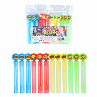 Tongkat Gelembung Sabun Super Hero Berwarna (12 Pcs)