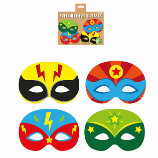 RAMAH LINGKUNGAN - MASKER KERTAS SUPERHERO (1 Pak isi 12 pcs)