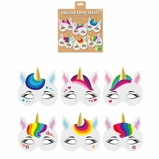 RAMAH LINGKUNGAN - MASKER KERTAS UNICORN (12 buah)