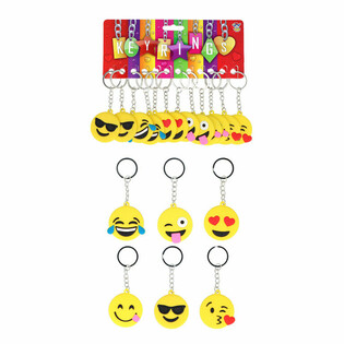 Gantungan Kunci Smiley Mix (12 pcs)