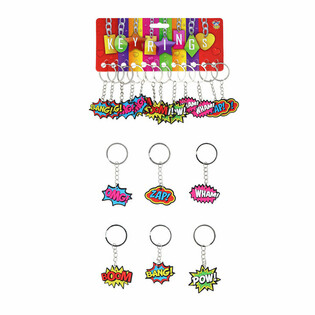 Gantungan Kunci Mix Comic Signs (12 pcs)