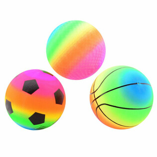 BOLA PELANGI MIX DESIGN Ø23 Cm (24 pcs)