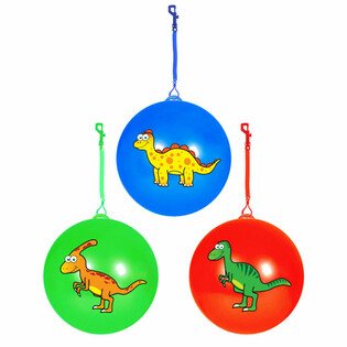 BOLA DINOSAURUS DENGAN TALI / BOLA BUNGEE &Oslash;23 Cm (24 pcs)