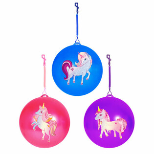 UNICORN / Bola Unicorn dengan Tali / Bungee Ball &Oslash;23 cm (24 pcs)