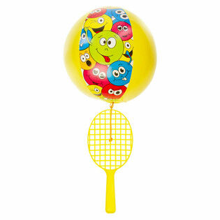 Raket Paddle dengan Bola - Smiley (12 pcs)