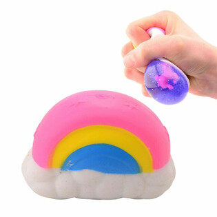 Rainbow Unicorn Squeeze Ball dalam Display (12 pcs)