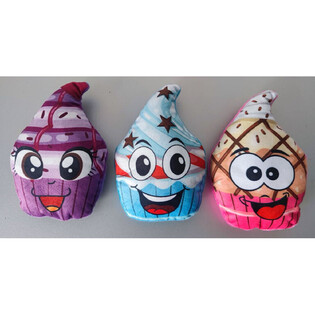 Boneka Cupcake Plush - Campur Warna (24 pcs)