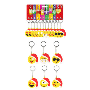 GANTUNGAN KUNCI SMILEY NATAL (12 pcs)