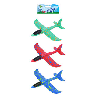 PESAWAT GLIDER BUSA - 23CM - CAMPUR WARNA (24 pcs)