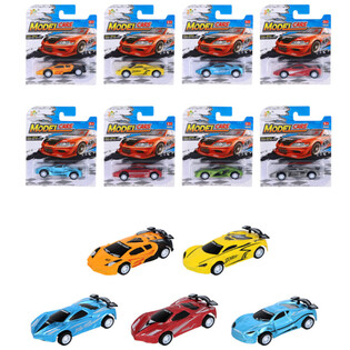 MAINAN MOBIL SPORT PULL BACK DENGAN KARTU - MIX WARNA (12 pcs)