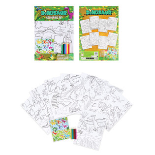 SET MEWARNAI BESAR - MODEL: DINOSAURUS - Ukuran 22x30x1 CM (12 pcs)