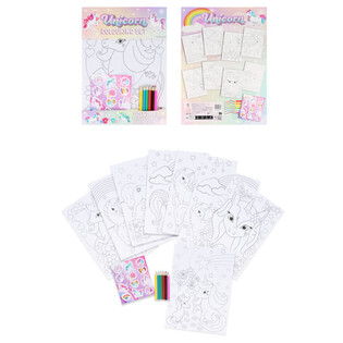 SET MEWARNAI BESAR UNICORN - 22x30x1 CM (12 pcs)