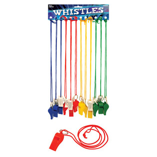 PELUIT WARNA-WARNI DENGAN TALI GANTUNGAN (12 pcs)