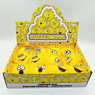 BOLA PUFFER WAJAH EMOSI - 10CM - DALAM DISPLAY (12 pcs)