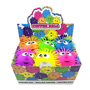 BOLA PUFFER MATA - 13CM - DENGAN DISPLAY (12 pcs)