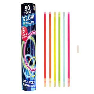 Gelang Glow In The Dark - 50 Pcs per Tabung (Display 12 Pcs)