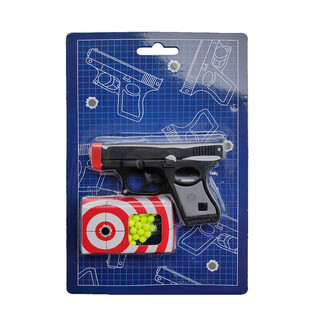 Pistol BB Gun 10.5CM dalam Kemasan Kartu [Di bawah 0.08J] (6 pcs)