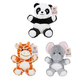 BONEKA HEWAN HUTAN - TINGGI 19CM - DESAIN CAMPURAN (12 pcs)