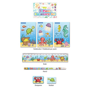Set Alat Tulis Sea Life 5-in-1 (24 pcs.)