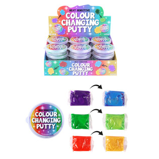 Putty Sensitif Panas yang Berubah Warna dalam Display (24 pcs)