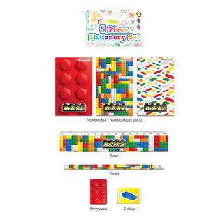 Set Alat Tulis Balok Susun 5 Bagian (24 pcs)