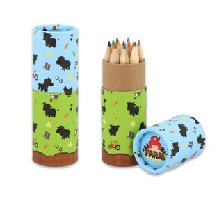 12x PENSIL WARNA DALAM TABUNG: MODEL PETERNAKAN - DALAM DISPLAY (20 pcs)