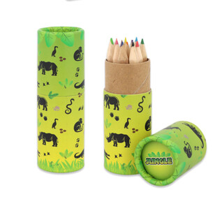 12x Pensil Warna dalam Tabung: Model Hewan Hutan - Dalam Display (20 pcs)