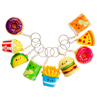 Gantungan Kunci Squishy Fast Food dalam Display (24 pcs)