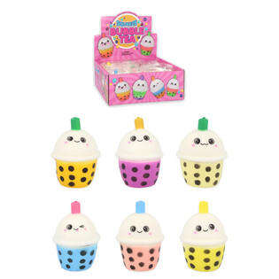 Bubble Tea Squeeze Fidget - Mix Warna dalam Display (12 Pcs)