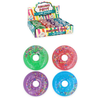 Donat Putty dalam Display Berwarna - Campuran Warna (24 buah)