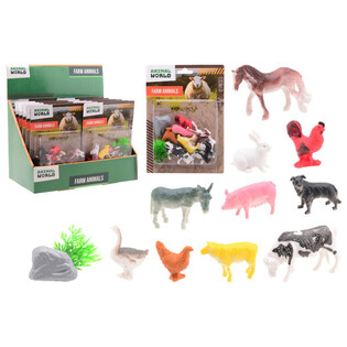 ANIMAL WORLD - Set Mainan Hewan Peternakan 12 Pcs - dalam Display (12 pcs)